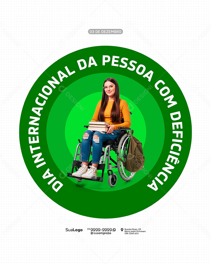 Dia Internacional Da Pessoa com Deficiência 03 de Dezembro Social Media PSD Editável