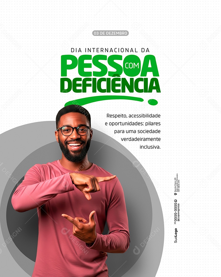 Dia Internacional Da Pessoa com Deficiência 03 de Dezembro Social Media PSD Editável