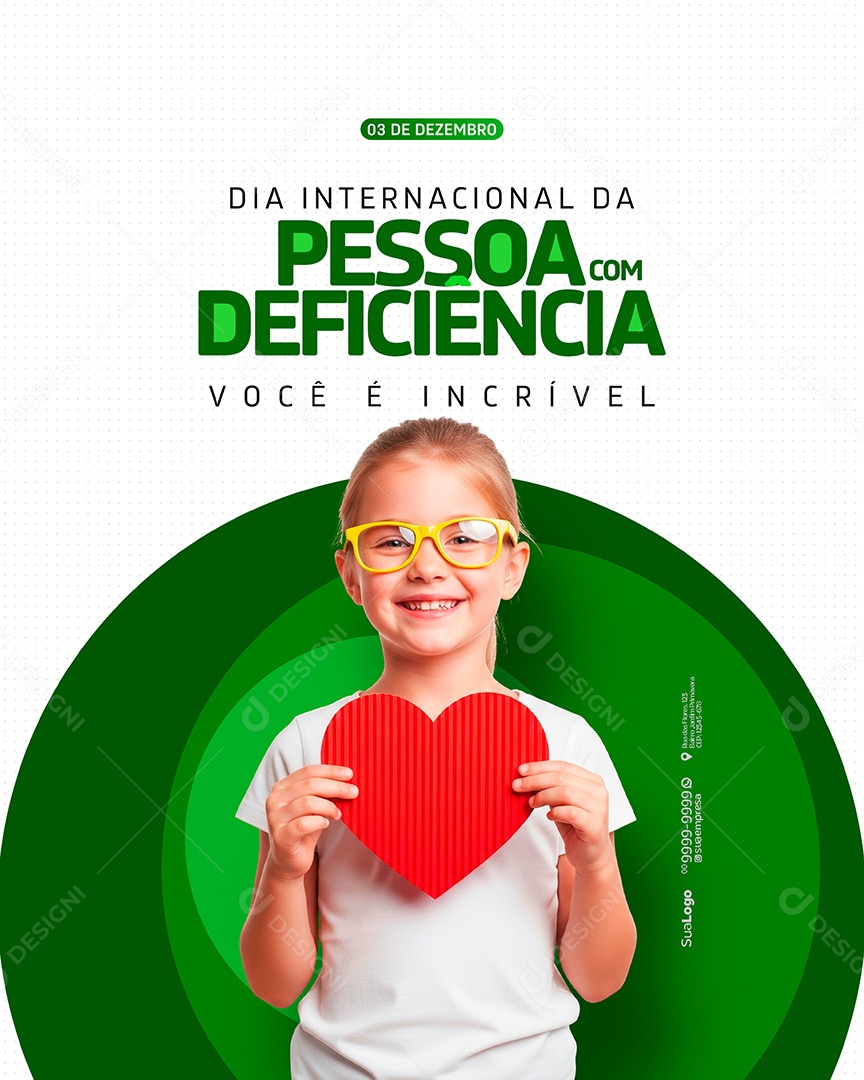 Dia Internacional Da Pessoa com Deficiência 03 de Dezembro Social Media PSD Editável