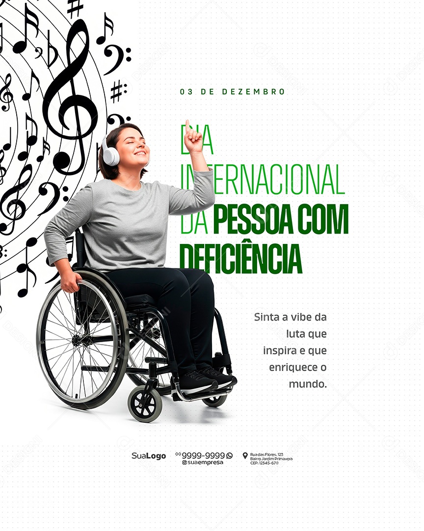 Dia Internacional Da Pessoa com Deficiência 03 de Dezembro Social Media PSD Editável