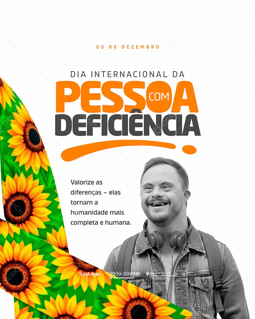 Dia Internacional Da Pessoa com Deficiência 03 de Dezembro Social Media PSD Editável