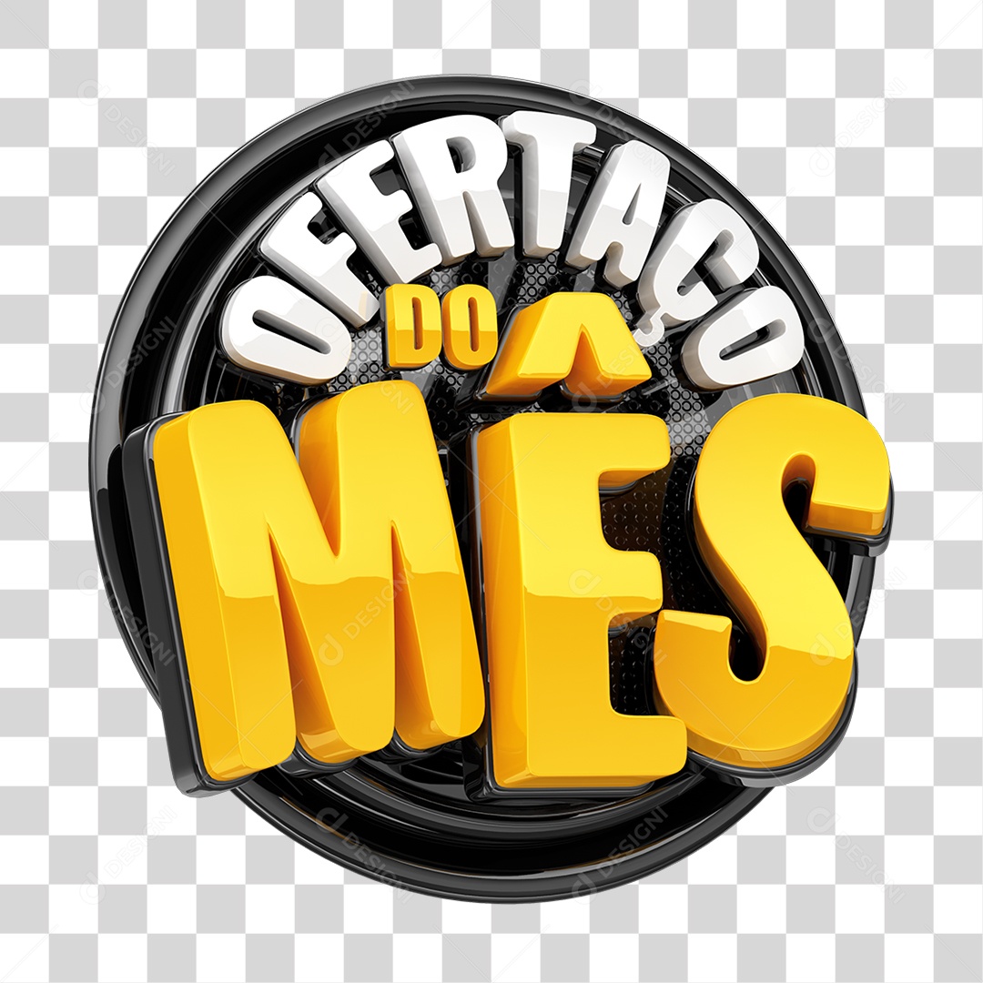 Selo 3D Ofertaço do Mês PNG Transparente