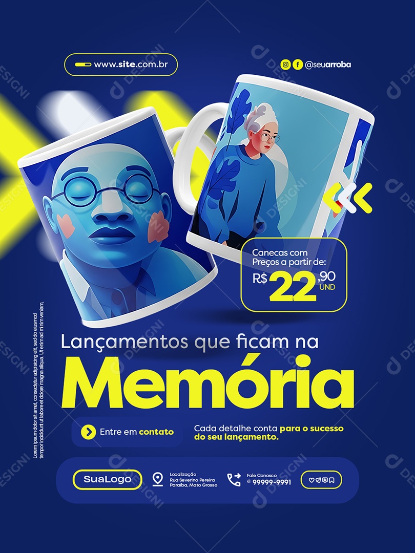 Empresa Brindes Lançamentos Que Ficam na Memória Social Media PSD Editável