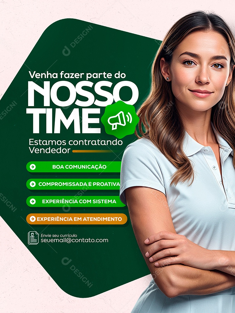 Estamos Contratando Social Media PSD Editável