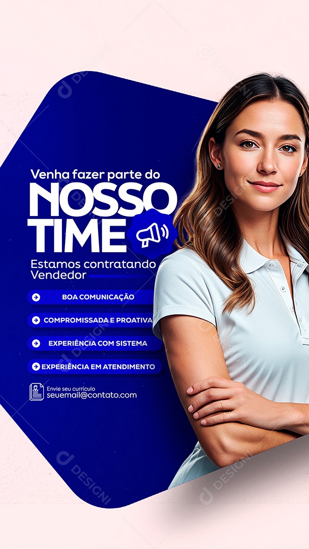 Story Estamos Contratando Social Media PSD Editável