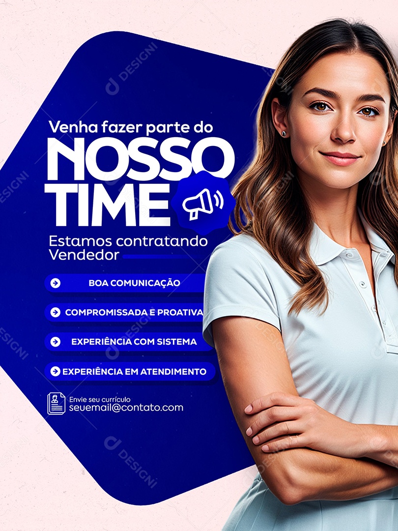 Estamos Contratando Social Media PSD Editável