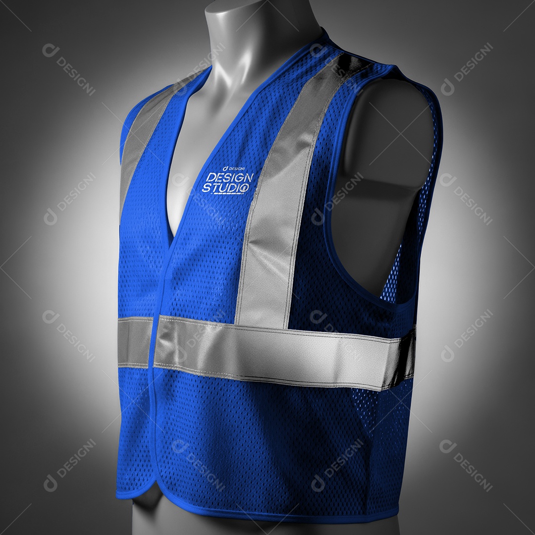 Mockup Colete Reflexivo EPI PSD Editável