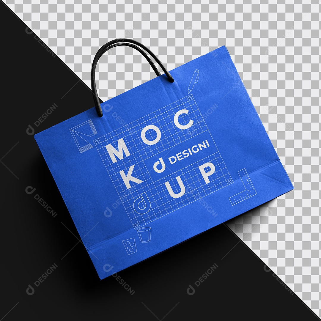 Mockup Sacola de Papelão PSD Editável