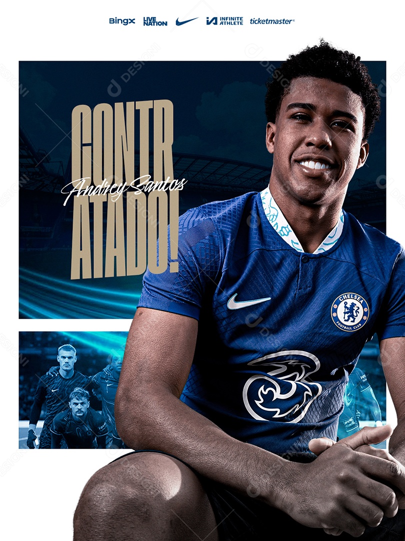 Contrato de Futebol Social Media PSD Editável