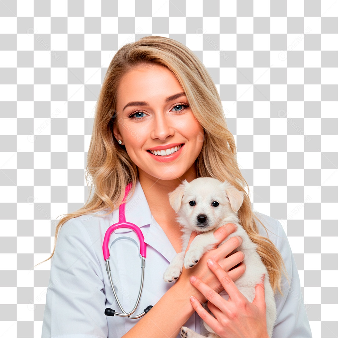 Mulher Segurando Cachorro PNG Transparente