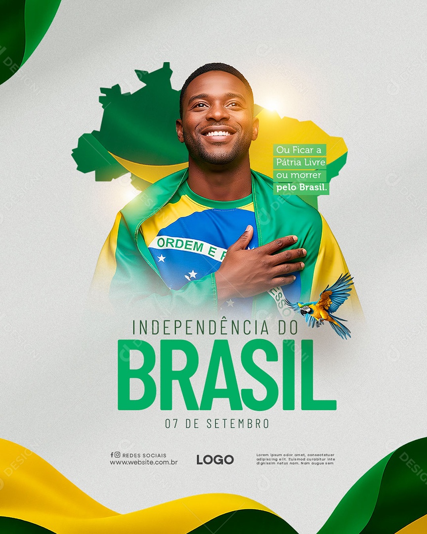 Dia da Independência do Brasil 07 de Setembro Social Media PSD Editável