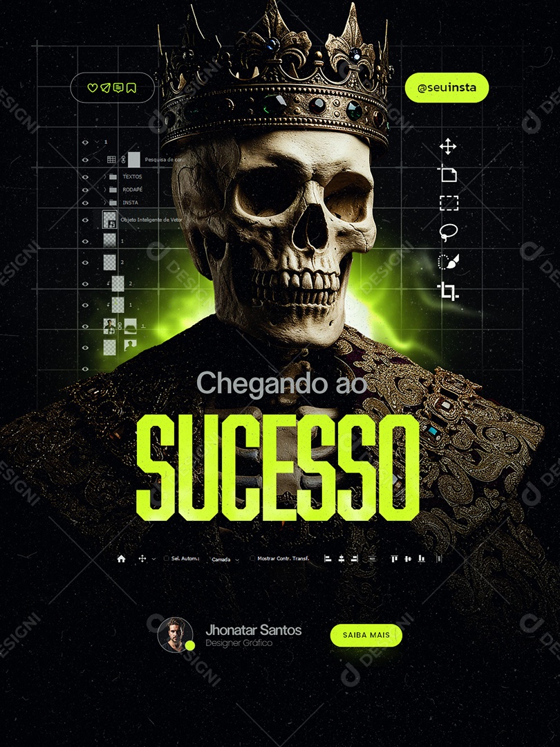 Marketing Digital Chegando ao Sucesso Social Media PSD Editável