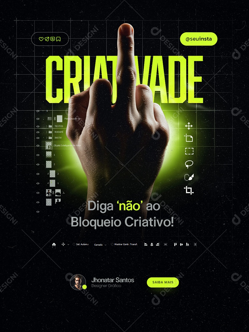 Marketing Digital Criatidade Social Media PSD Editável