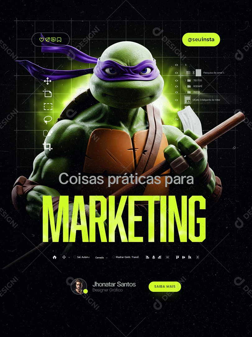 Marketing Digital Coisas Práticas Social Media PSD Editável