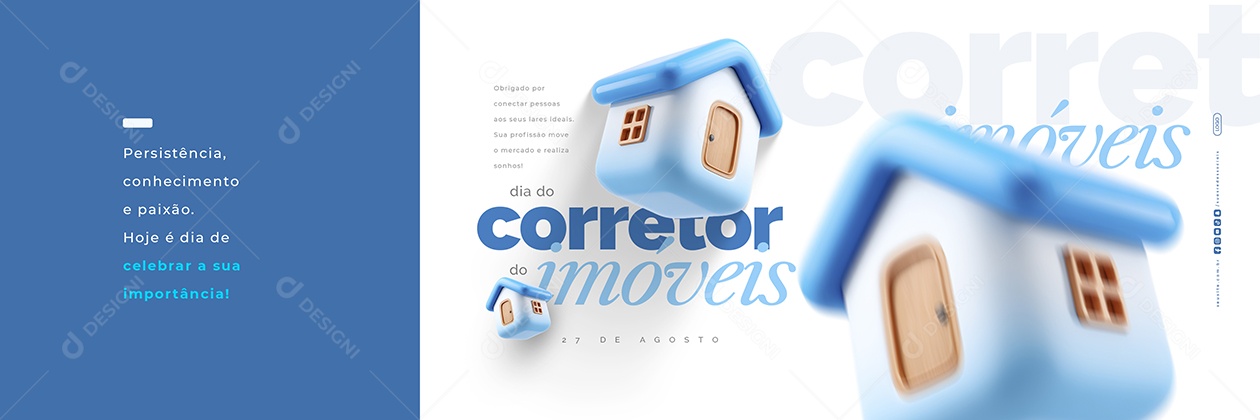 Carrossel Dia do Corretor de Imóveis 27 de Agosto Celebrar a Sua Importância Social Media PSD Editável