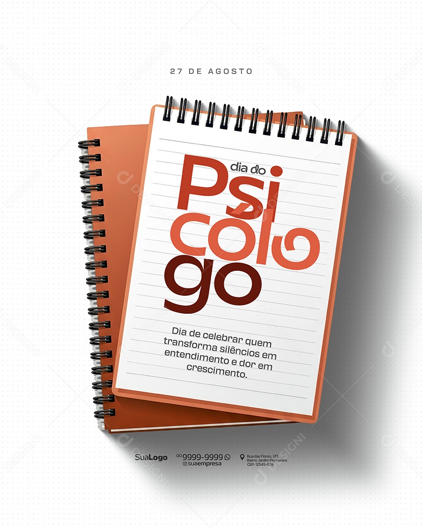 Dia Do Psicólogo 25 de Agosto Social Media PSD Editável