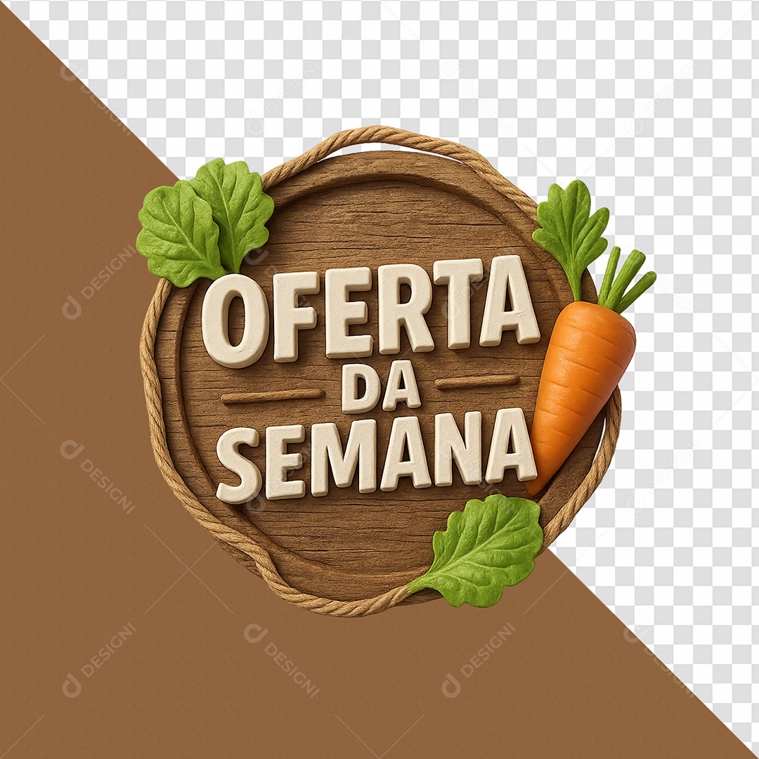 Ofertas da Semana Selo 3D para Composição PSD