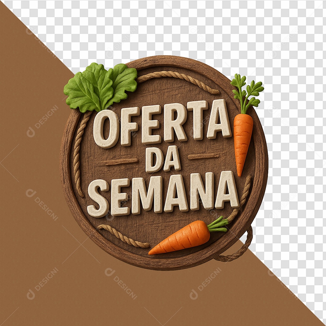Ofertas da Semana Selo 3D para Composição PSD