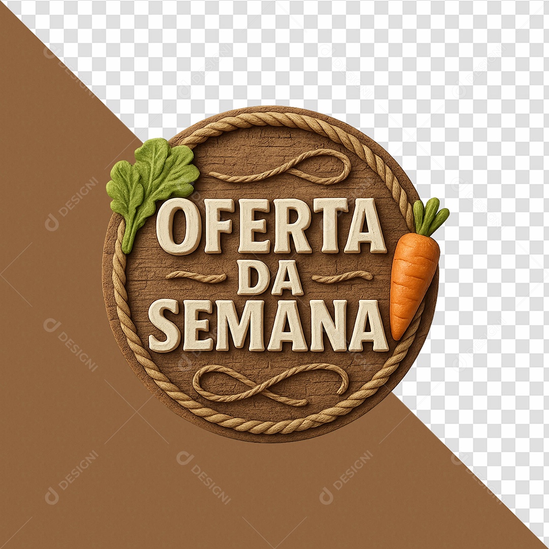 Ofertas da Semana Selo 3D para Composição PSD
