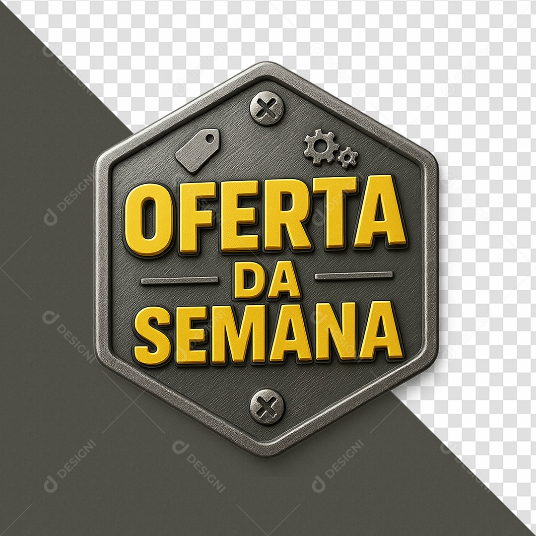 Ofertas da Semana Selo 3D para Composição PSD