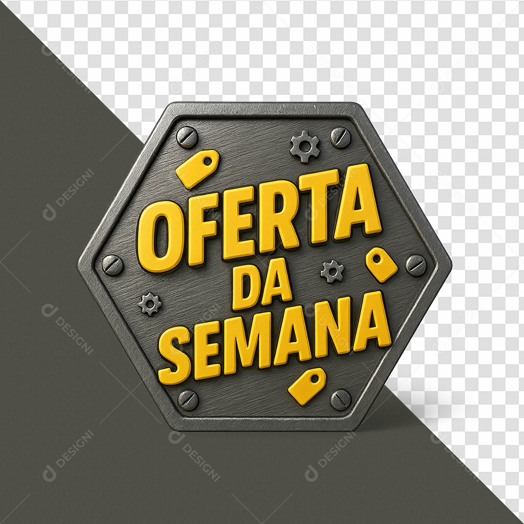 Ofertas da Semana Selo 3D para Composição PSD