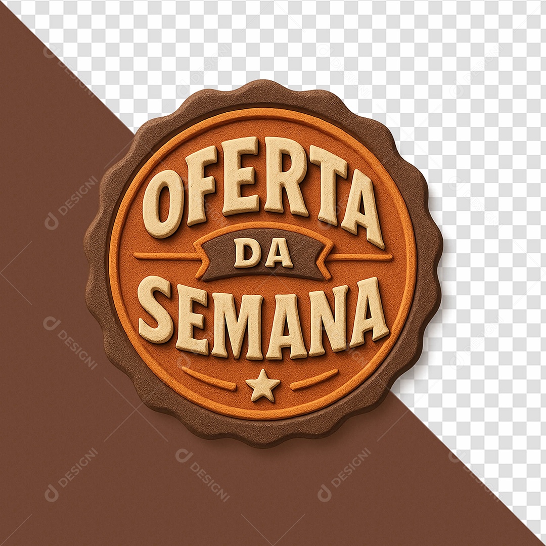Ofertas da Semana Selo 3D para Composição PSD