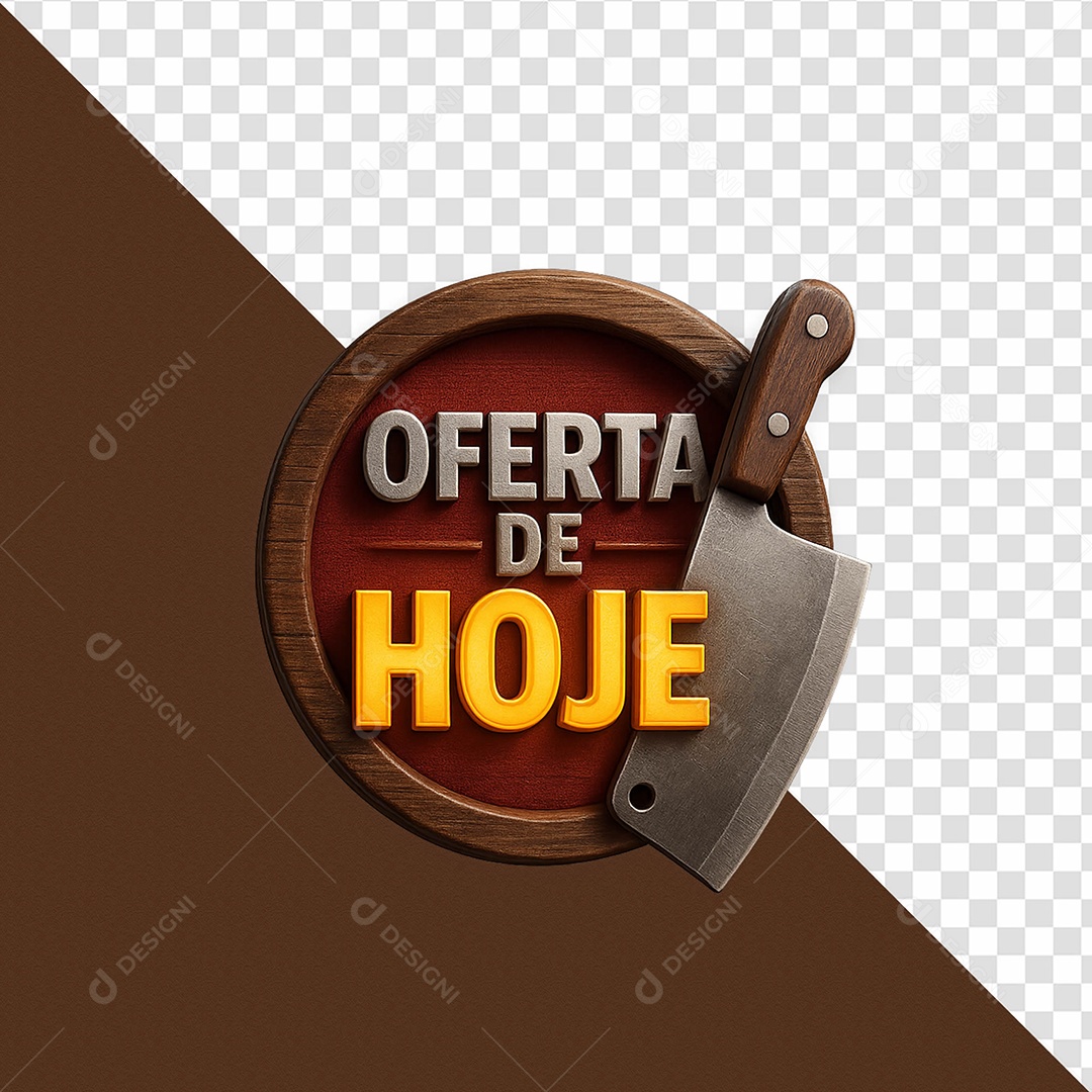 Ofertas Do Hoje Selo 3D para Composição PSD