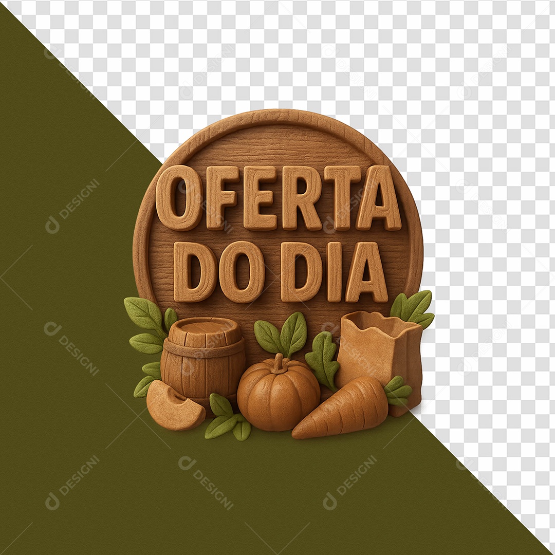 Ofertas Do Dia Selo 3D para Composição PSD
