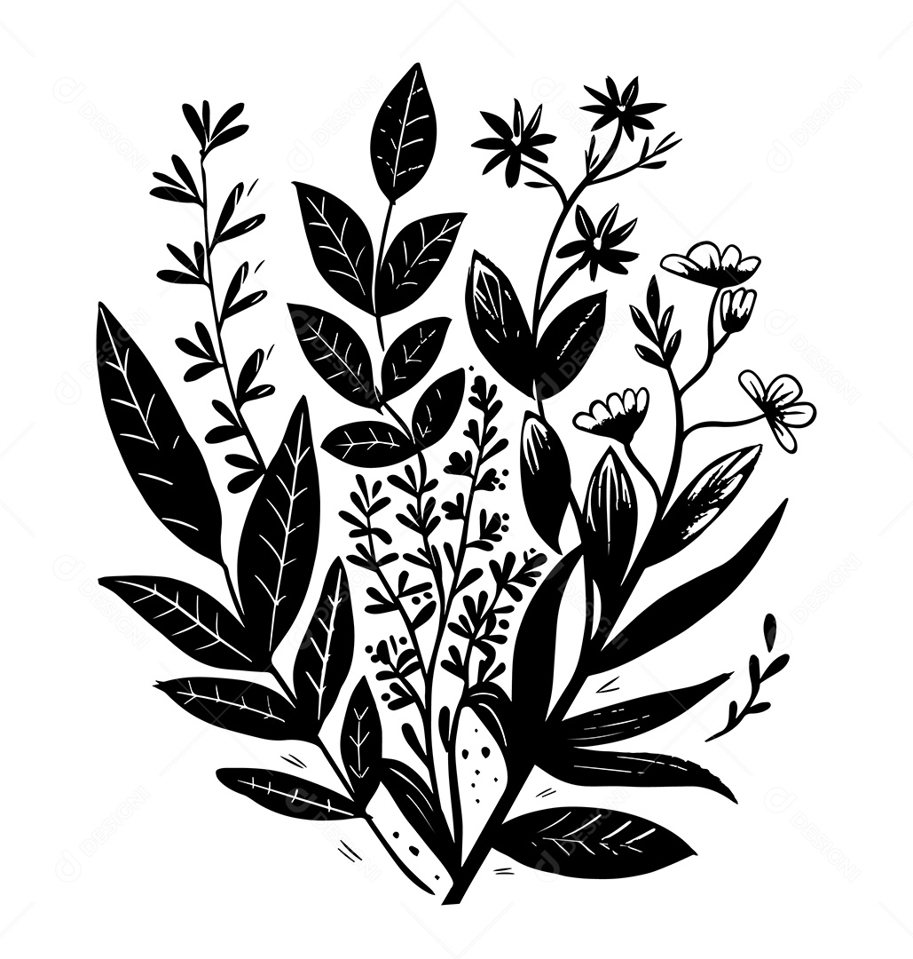 Flores Ilustração Vetor EPS