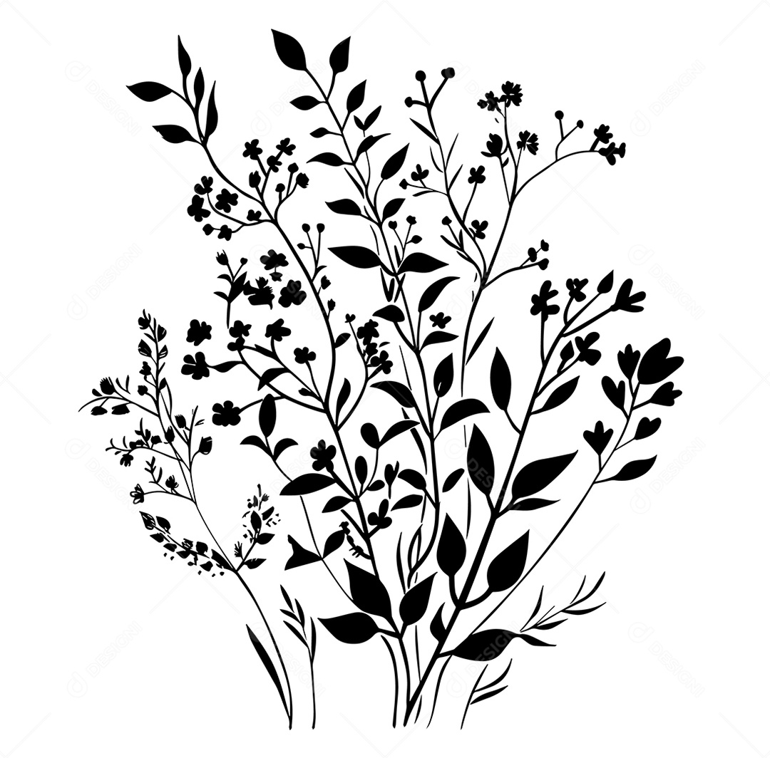 Flores Ilustração Vetor EPS