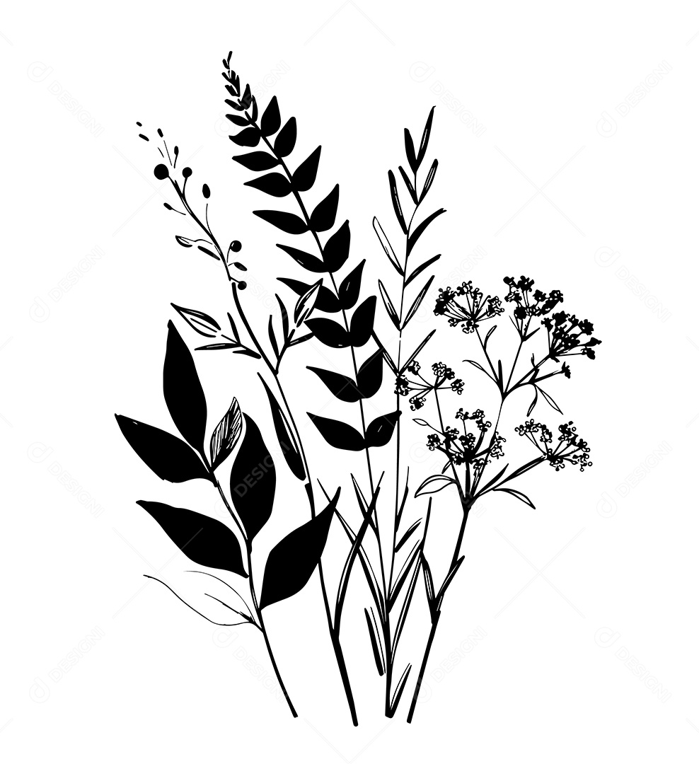 Flores Ilustração Vetor EPS