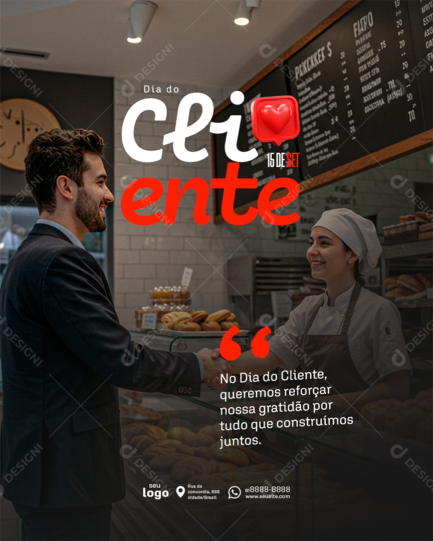 Dia do Cliente 15 de Setembro Social Media PSD Editável