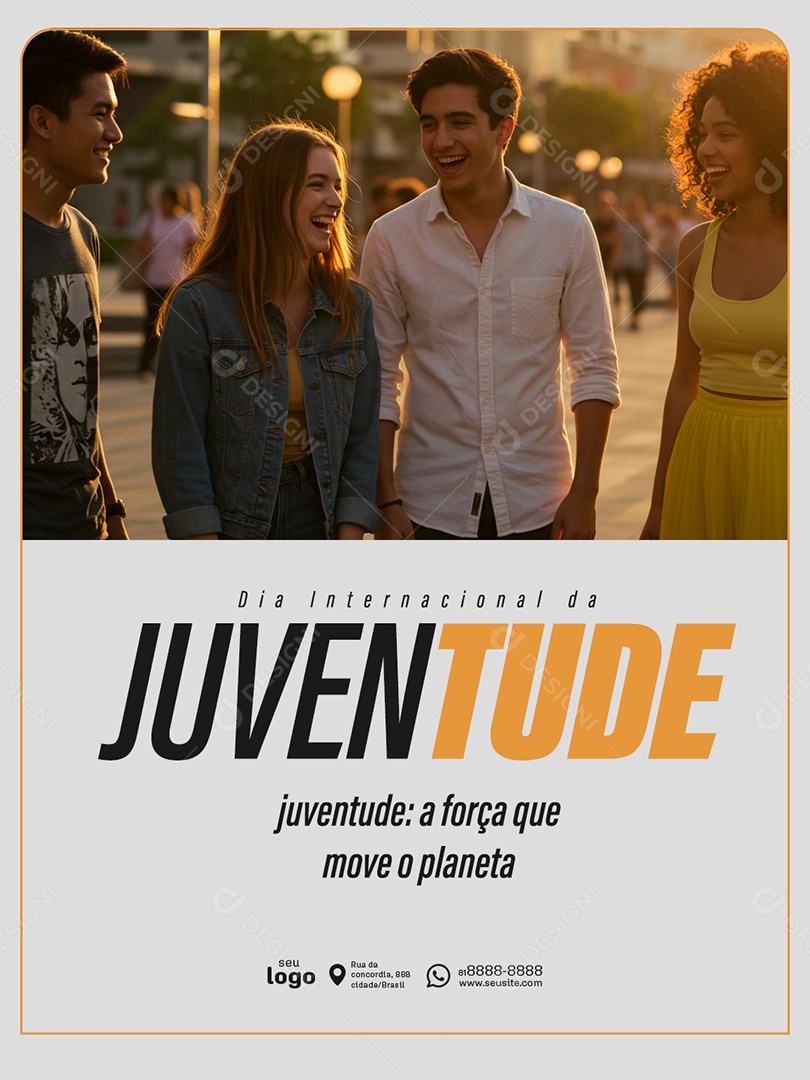 Dia Internacional da Juventude Social Media PSD Editável
