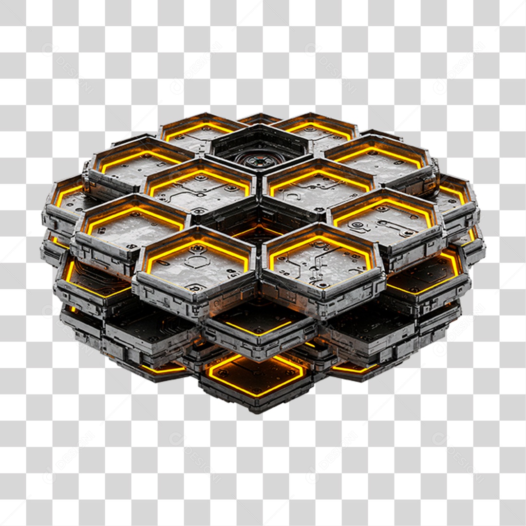 Painel Metálico com Led PNG Transparente