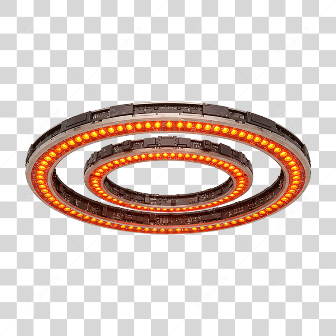 Estrutura Metálica Circular com Led PNG Transparente