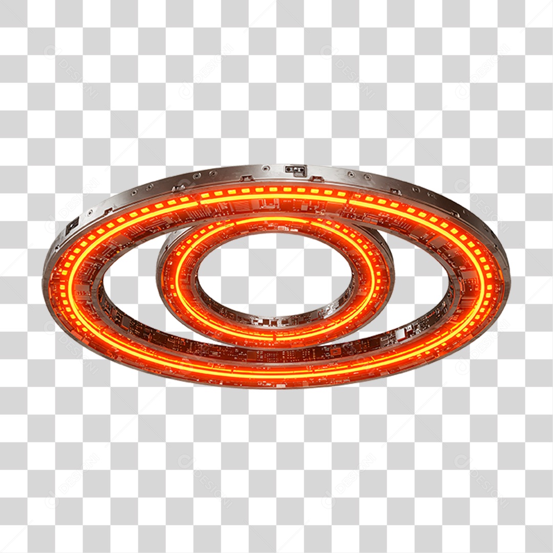 Estrutura Metálica Circular com Led PNG Transparente