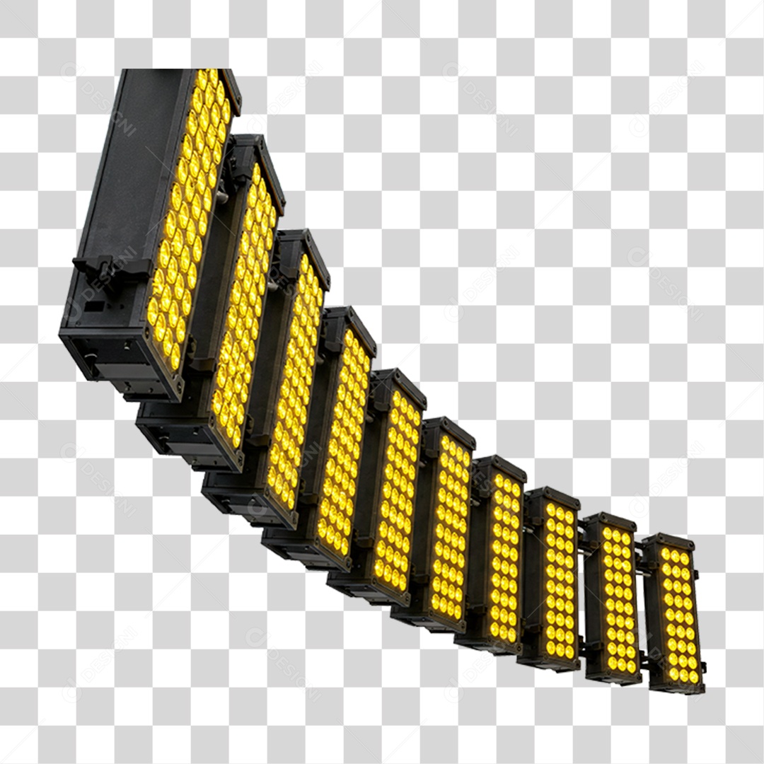 Painel Metálico com Led PNG Transparente