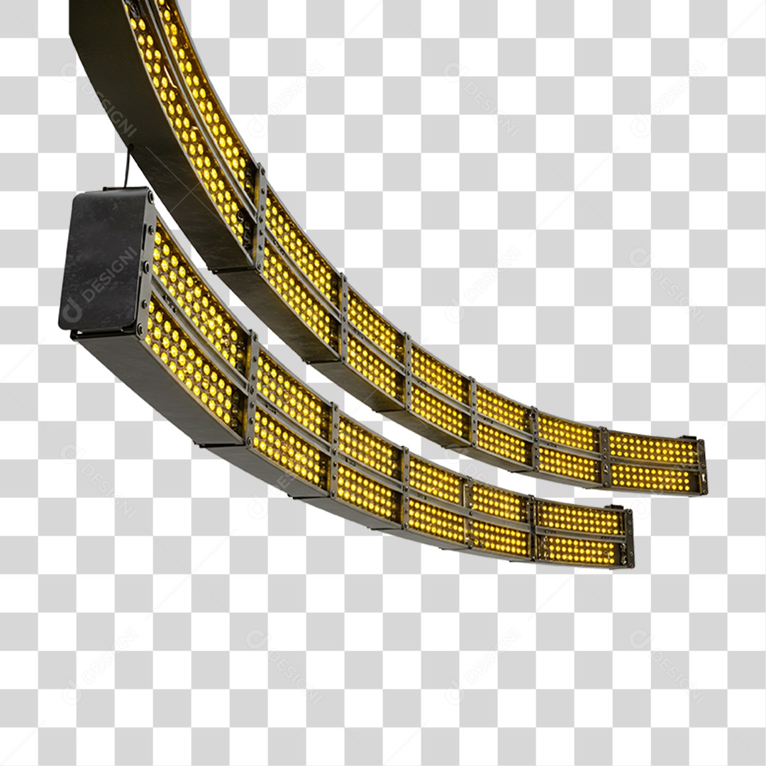 Estrutura Metálica Circular com Led PNG Transparente