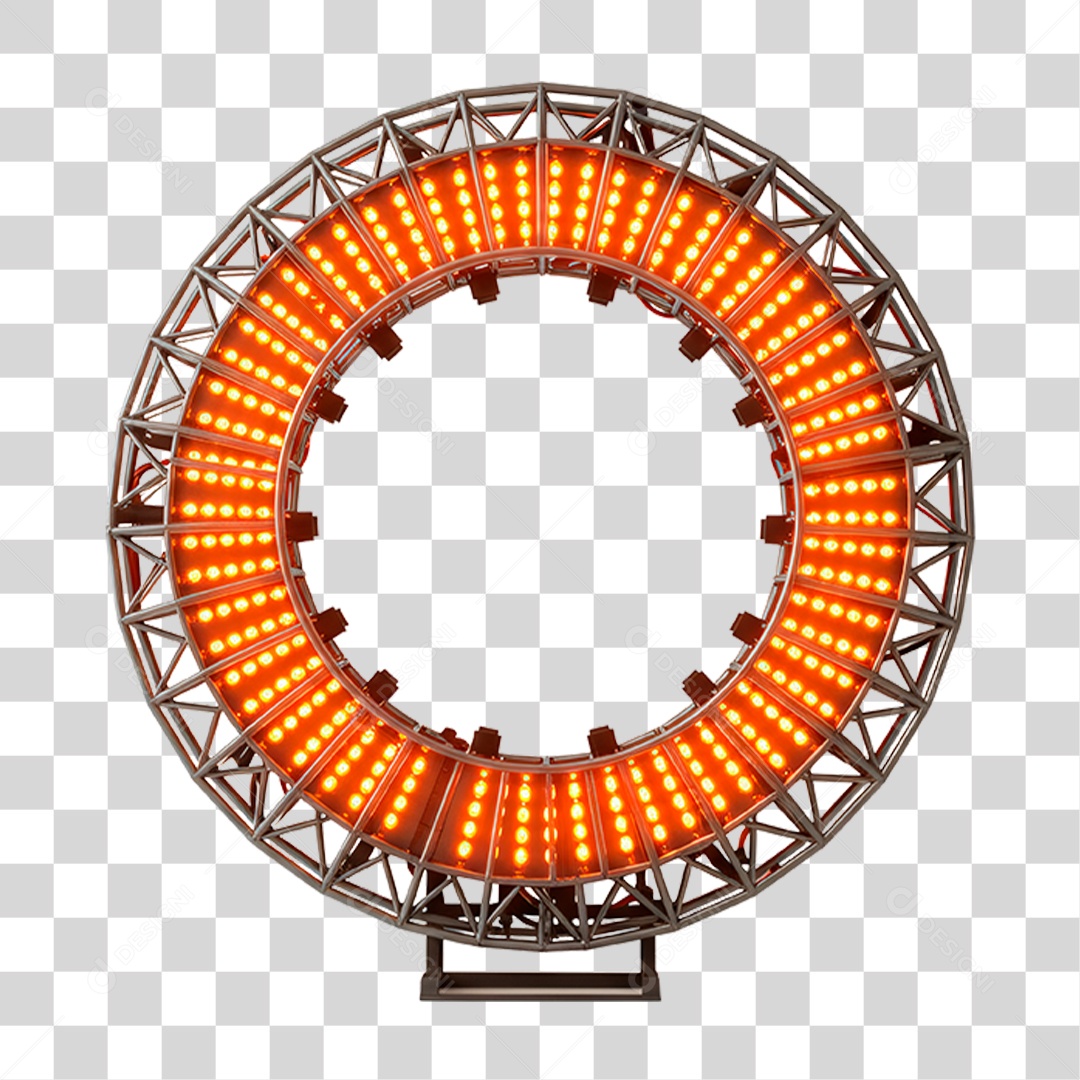 Estrutura Metálica Circular com Led PNG Transparente