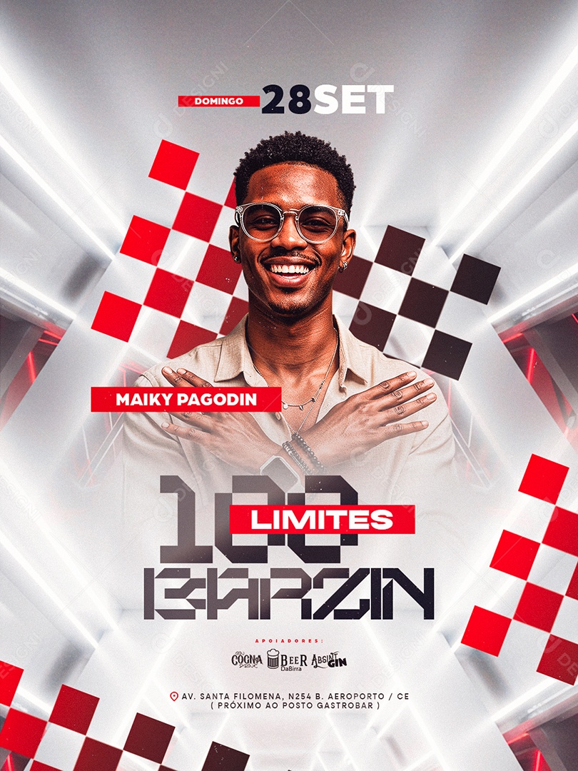 Flyer Próximos Shows Sem Limites Social Media PSD Editável