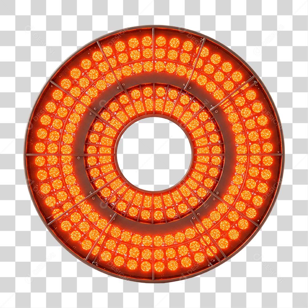 Estrutura Metálica Circular com Led PNG Transparente