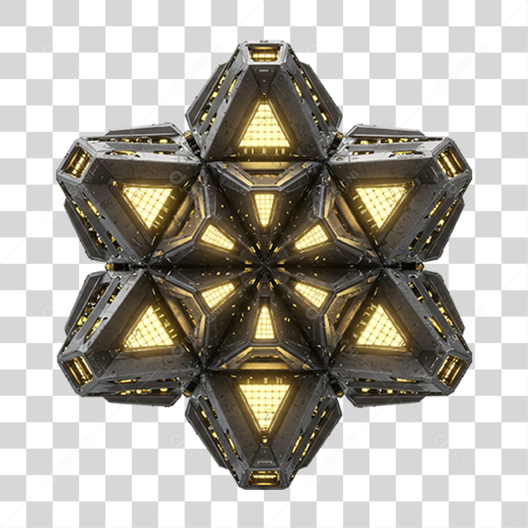 Painel Metálico com Led PNG Transparente