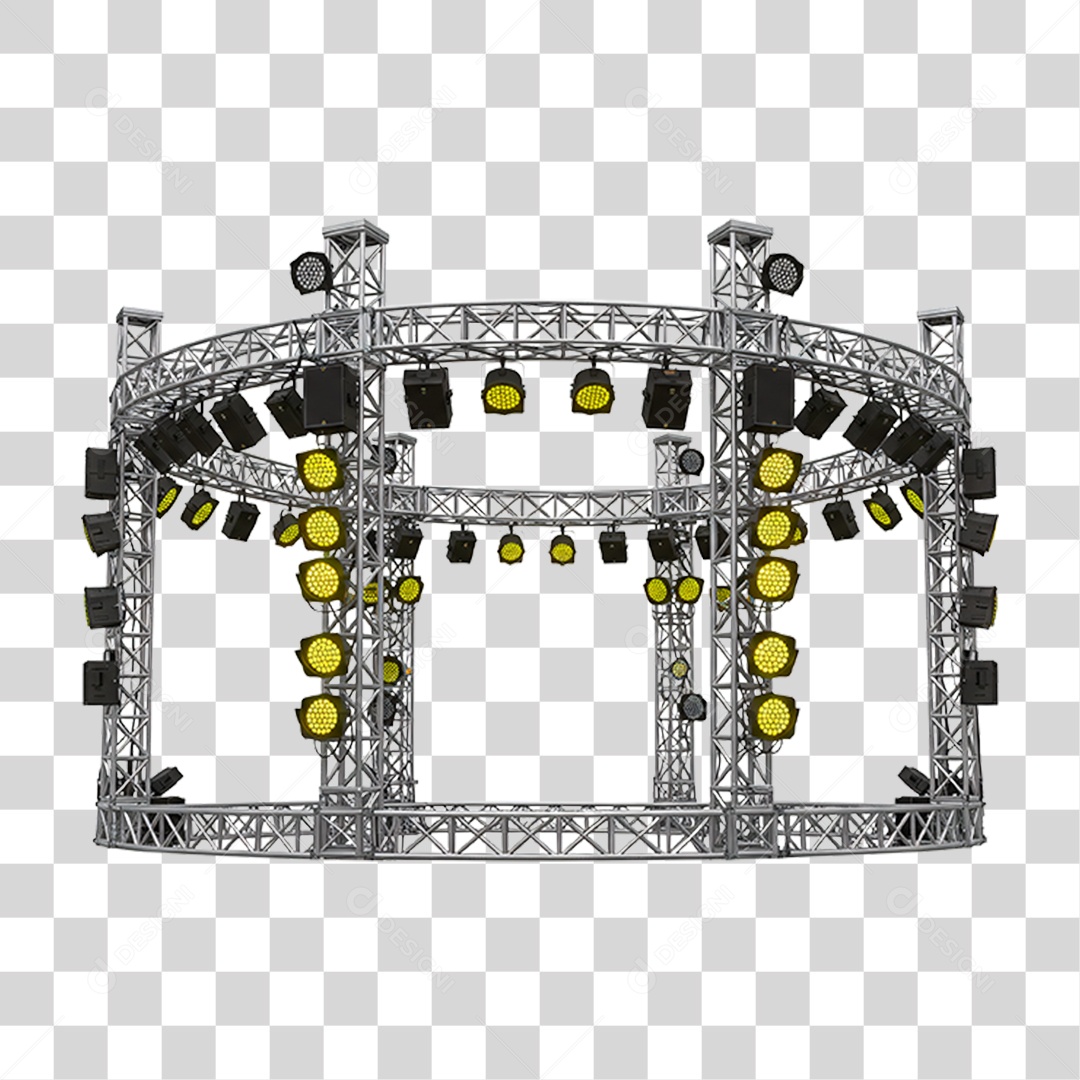 Estrutura Metálica com Led PNG Transparente