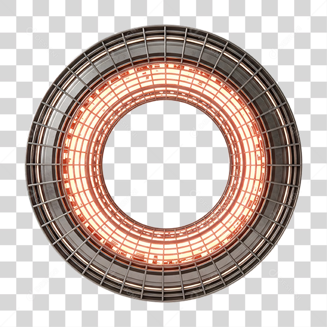 Estrutura Metálica Circular com Led PNG Transparente