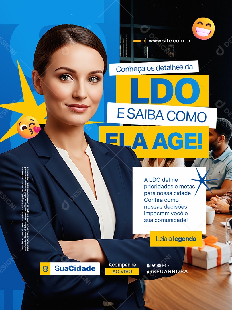 Política Conheça os Detalhes da LDO e Saiba como Ela Age Social Media PSD Editável