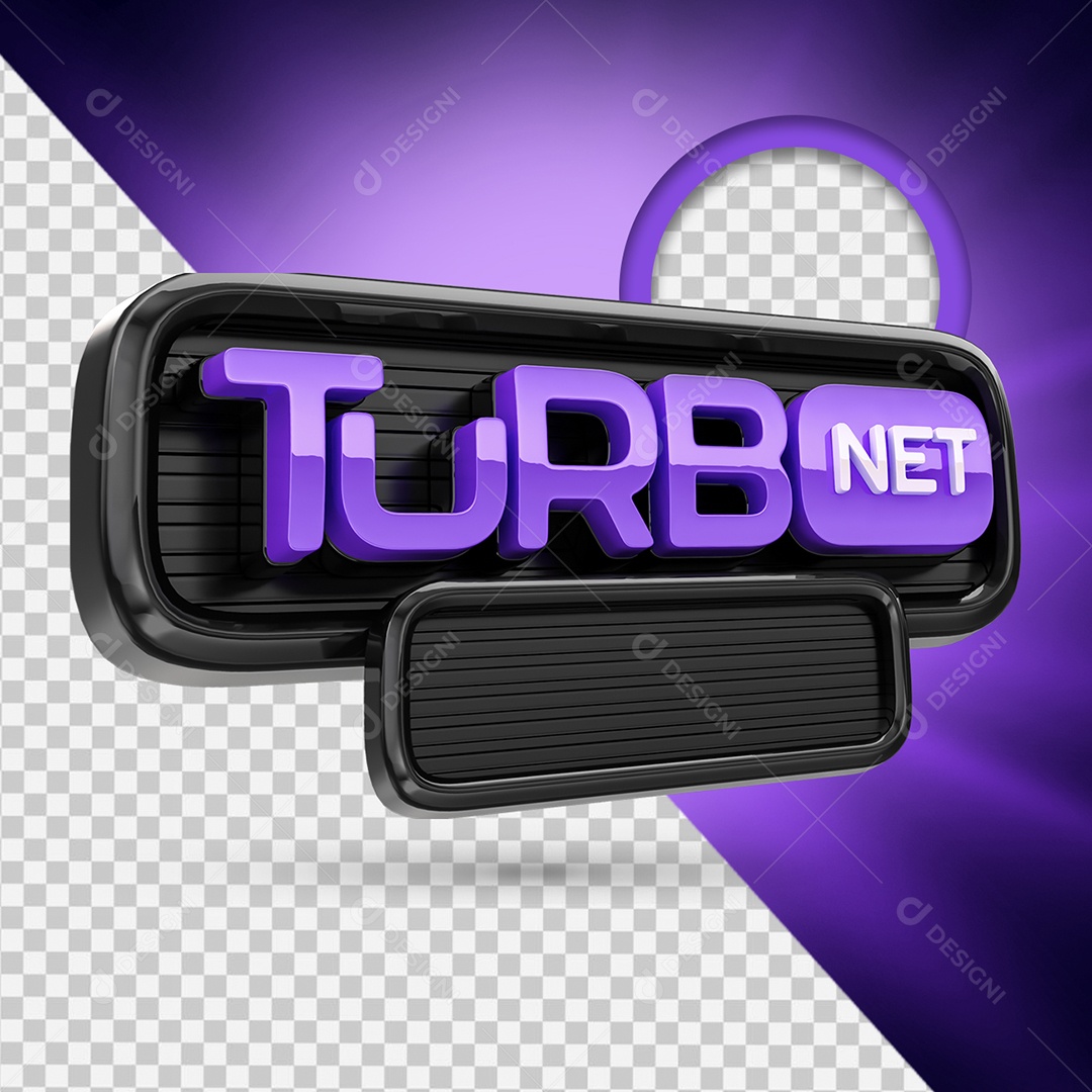 Turbo Net Selo 3D para Composição PSD