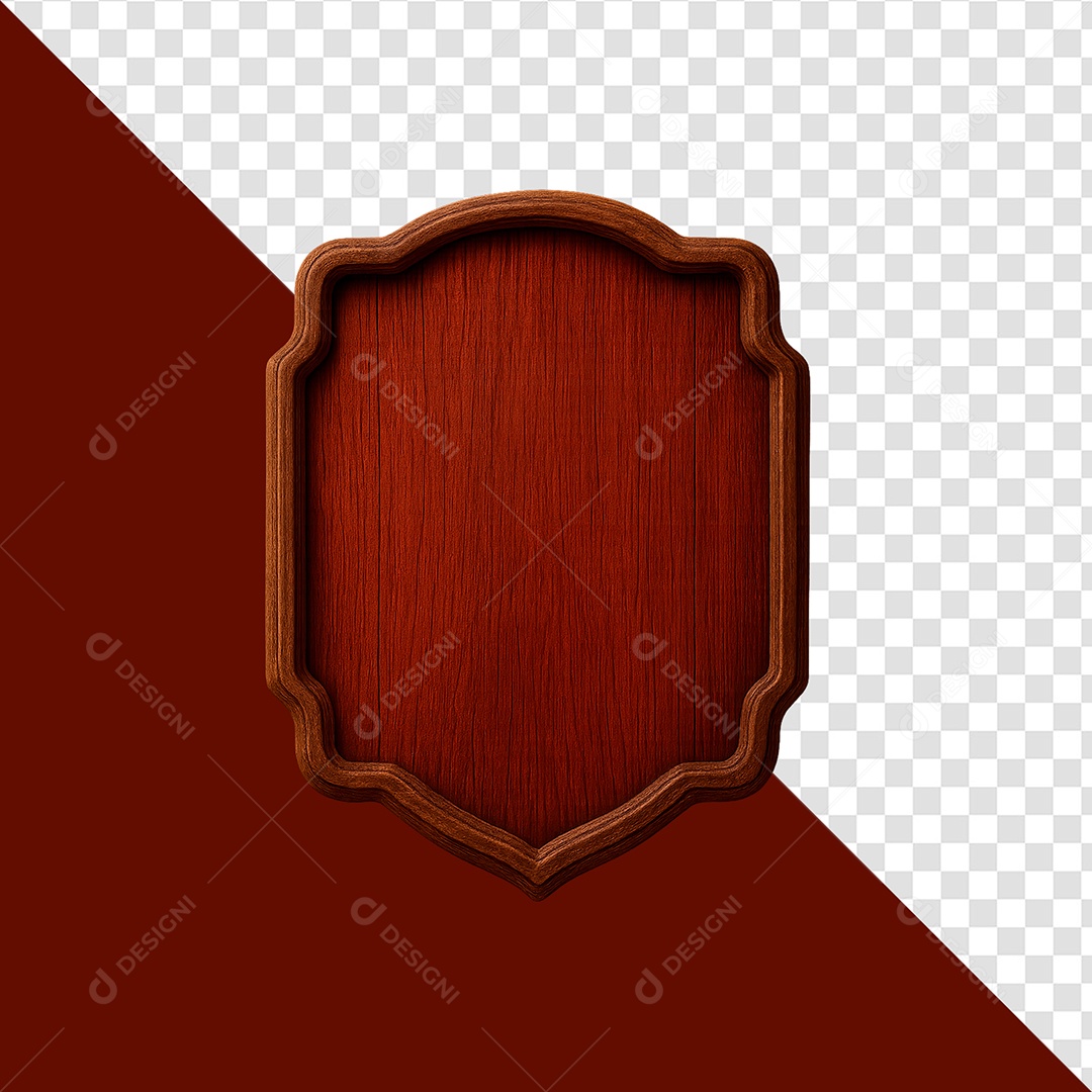 Placa De Madeira Selo 3D Para Composição PSD
