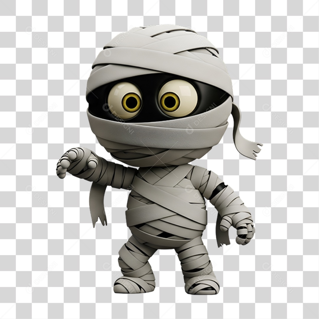 Múmia de Halloween PNG Transparente