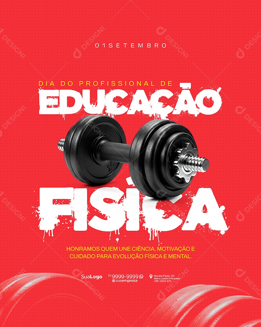 Dia do Profissional de Educação Física 01 de Setembro Social Media PSD Editável
