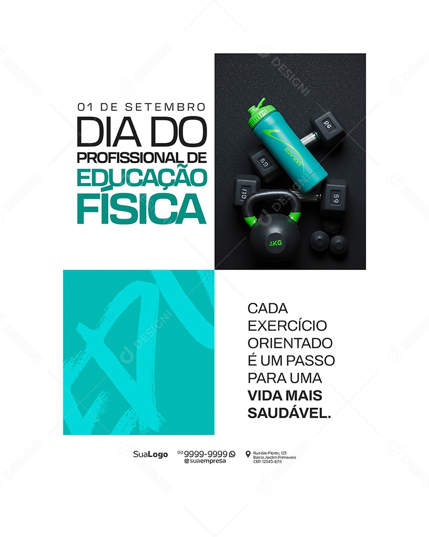 Dia do Profissional de Educação Física 01 de Setembro Social Media PSD Editável